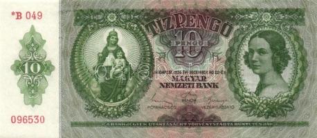 1936. 10P *-gal (4x) egymás utáni sorszámokkal T:I