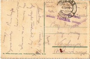 1915 Cieszyn, Teschen; Stepahniestrasse, Hut Niederlage / street, shop. Ed. Feitzinger No. 166 (Rb)