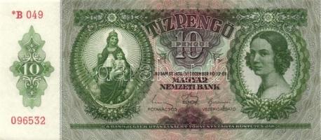 1936. 10P *-gal (4x) egymás utáni sorszámokkal T:I