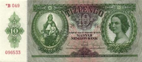 1936. 10P *-gal (4x) egymás utáni sorszámokkal T:I