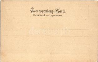 Gorizia, Görz, Gorica; Hotel Central, Veranda, Speisesaal / hotel interior, dining hall. Art Nouveau...