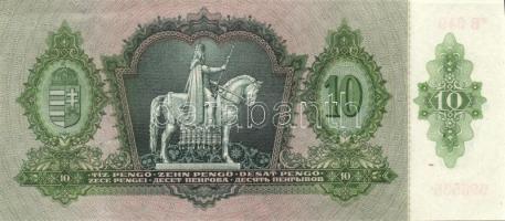 1936. 10P *-gal (5x) egymás utáni sorszámokkal, egyiken papírránccal T:I(többség),I-(egy darab)