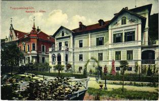 1910 Trencsénteplic, Trencianske Teplice; Nyaralók. Wertheim Zsigmond kiadása / Villen / villas