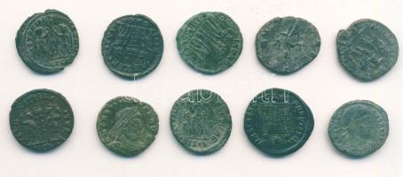 Római Császárság 10db kisbronz T:vegyes