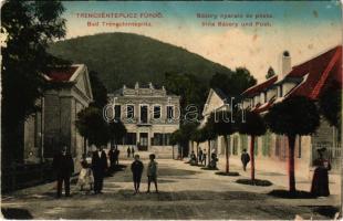 1918 Trencsénteplic, Trencianske Teplice; Bátory nyaraló és posta. Hermann Seibt kiadása / Villa Bátory and post office (EK)