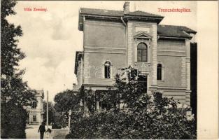 Trencsénteplic, Trencianske Teplice; Zemany nyaraló. Wertheim Zsigmond kiadása / Villa Zemany
