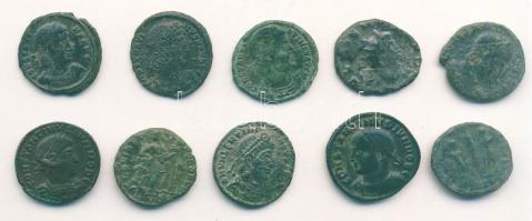 Római Császárság 10db kisbronz T:vegyes