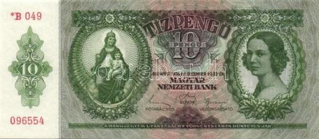 1936. 10P *-gal (10x) egymás utáni sorszámokkal T:I