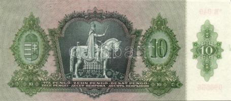 1936. 10P *-gal (10x) egymás utáni sorszámokkal T:I