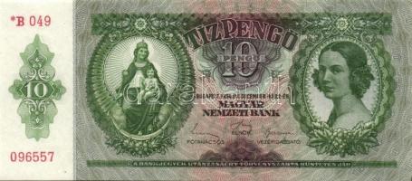 1936. 10P *-gal (10x) egymás utáni sorszámokkal T:I