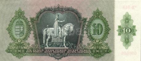 1936. 10P *-gal (9x) egymás utáni sorszámokkal, három darabon papírráncokkal T:I