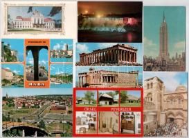 Kis tétel kb 140 db benne magyar és külföldi városképek, sok érdekes motívum: MALÉV, térképek, régi ...