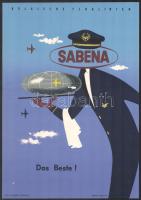 Sabena Das Beste!, Sabena belga légitársaság reklámplakátja, Bruxelles, Linsmo S.A.-ny., 34x24 cm
