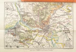 1915 Pozsony Szab. Kir. Város, Pozsony és környéke és Pozsony vármegyének színezett térképei, rajzol...