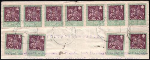 1921 Szerződés 40 db illetékbélyeggel össz 1850K értékben