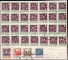 1921 Szerződés 40 db illetékbélyeggel össz 1850K értékben