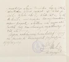 1927 Nyilatkozat 25000K + 80 f vegyes illeték lerovással / mixed franking