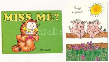 25 db MODERN humoros motívum képeslap / 25 modern humorous motive postcards