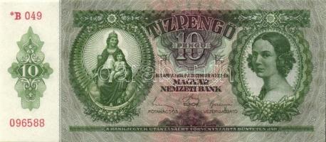1936. 10P *-gal (4x) egymás utáni ill. kis ugrású sorszámokkal T:I