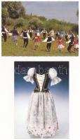 15 db MODERN népviseletes motívum képeslap / 15 modern folklore motive postcards