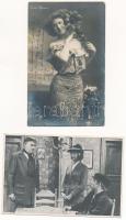 58 db RÉGI és MODERN színészlap és fotó, filmjelenet, együttes főleg képeslap méretben vegyes minősé...