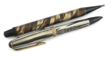 Dekoratív töltőtoll és ceruza, h: 12,5 - 14 cm