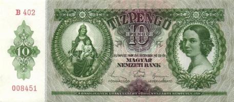 1936. 10P (3x) egymás utáni sorszámokkal T:I-