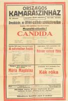 cca 1910 Országos Kamaraszínház plakát 31x45 cm Kis szakadással