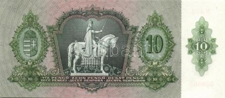 1936. 10P (5x) egymás utáni sorszámokkal, egyik darabon papírránccal T:I