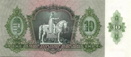 1936. 10P (5x) egymás utáni sorszámokkal, egyik darabon papírránccal T:I