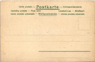 Coeur Dame / Art Nouveau lady with hearts. E.S.D.B. litho s: Carl Józsa (apró lyuk / tiny hole)