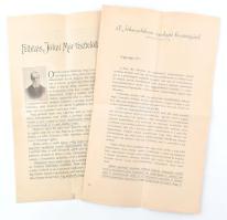 1893 A Jókai Jubileum bizottság 2 db felhívó levele Jókai tisztelőihez 4+4 p.