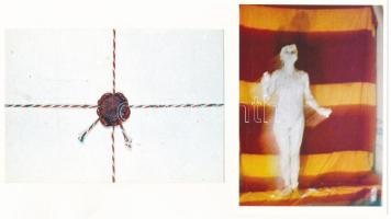 1981 Műcsarnok és a Helikon galéria Karácsony és Újév című levelezőlap kiállítás - 12 lap tokban