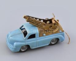 Retró játék autó, fém, műanyag, h: 11 cm