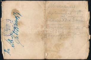 1919 Ógyalla (Hurbanovo/Stará Ďala), fényképes igazolójegy magántisztviselő részére (Legitimations-K...