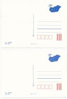 Budapest - 5 db azonos modern képeslap díjjegy alsó részletének hiányával