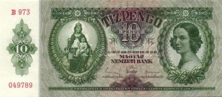 1936. 10P (7x) közte egymás utáni ill. kis ugrású sorszámokkal T:II+