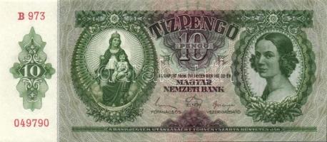 1936. 10P (7x) közte egymás utáni ill. kis ugrású sorszámokkal T:II+