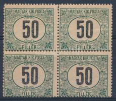 1905 Zöldportó 50f B négyestömb / Mi P 16 B block of 4