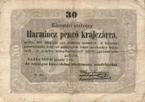 1849. 30kr "Kossuth bankó" T:III