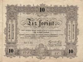 1848. 10Ft "Kossuth bankó" T:III+