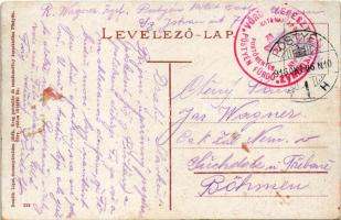 1916 Pöstyén, Piestany; Erzsébet út, Justh Salamon üzlete. Donáth Lipót kiadása / street, shop (EK) ...