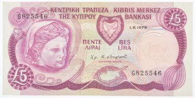 Ciprus 1979. 5P T:III szép papír, kis beszakadás / Cyprus 1979. 5 Pounds C:F nice paper, small tear Krause P#47