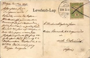 1907 Pöstyén, Piestany; Iszapfürdő, fürdő szálloda kocsis, belső. L. Bernas / Schlammbad, Cur-Hotel ...