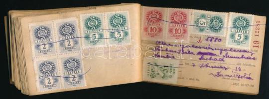 cca 1960-1970 Névre szóló befizetési számlatömb, mind kitöltve, okmánybélyegekkel