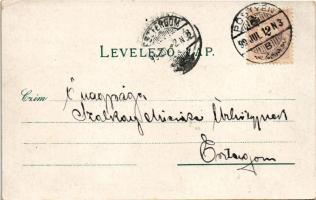 1899 (Vorläufer) Pöstyén, Pistyan, Piestany; Die Bäder, Königs Villa, Café Strasser, Wo wollen Sie h...