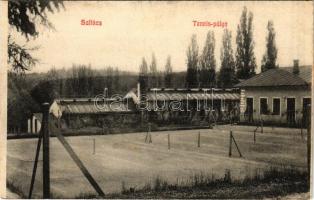 Szliács, Sliac; Teniszpálya. Kiadja a Magyar Bazár, Waktor Sámuel / tennis court, sport