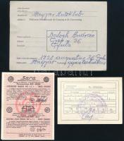 cca 1969-1979 Balogh András, a Magyar Autóklub tagja nevére szóló 3 db külföldi igazolvány, közte eg...