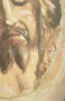 Nyáregyházi báró Nyáry Pál (?-?): Krisztus. Akvarell, papír, kartonra kasírozva. Jelzett. Dekoratív,...