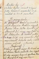 cca 1920-1930 Tésztáskönyv, Hursán Zsófika tulajdona, kézzel írt régi receptfüzet, kissé foltos lapo...